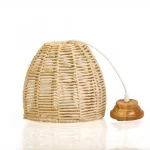 Armonie Luminoasă: Lampa Împletită din Panusă cu Schelet Metalic Handmade