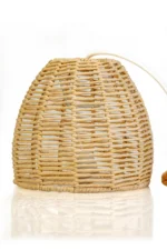 Armonie Luminoasă: Lampa Împletită din Panusă cu Schelet Metalic Handmade - imagine 2