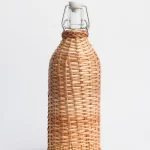 Sticlă 1L Îmbrăcată În Rachită Naturală Eco-Friendly