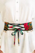 Cămașa Albă și Brâu Etno cu Banuți Reglabil - imagine 9