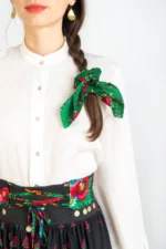 Cămașa Albă și Brâu Etno cu Banuți Reglabil - imagine 6