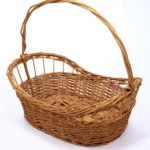 Cos Din Rachita Impletit Manual cu Decor pentru Fructe si Cadouri - imagine 5