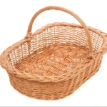 Cos Mediu Clasic Din Rachita Impletita Manual pentru Depozitare Legume-Fructe și Cumparaturi - imagine 2