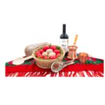 Cos Cadou 1 Traditii Handmade si Delicii Pascale Cu Ibric Cupru, Oua Lemn, Vin si Cozonac