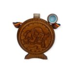 Ploscă Tradițională din Lemn de Salcâm Sculptată Manual - imagine 3