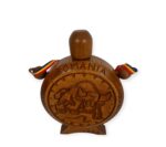 Ploscă Tradițională din Lemn de Salcâm Sculptată Manual - imagine 2