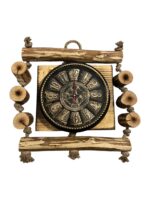 Ceas Cu Rama Din Crengi De Lemn - Suport Rustic Unic Cu Materiale Naturale