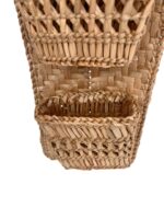 Suport De Perete Impletit Din Papura Decorativ Rustic Organizare Accesorii - imagine 3