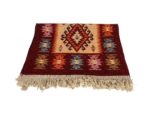 Covor Tradițional Din Bumbac Țesut Manual 90x60 cm cu Motive Românești