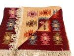 Covor Tradițional Din Bumbac Țesut Manual 90x60 cm cu Motive Românești - imagine 3