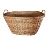 Coș împletit din răchită – volum mare- 120X75X60 CM