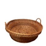 Coș Rotund Mare din Răchită - 90x70x25 CM