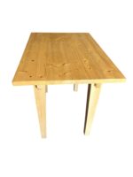 Masă din lemn lucrată manual – blat din brad, structură din tei masiv, finisaj cu lac incolor - imagine 3