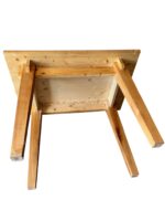 Masă din lemn lucrată manual – blat din brad, structură din tei masiv, finisaj cu lac incolor - imagine 2