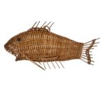 Pește decorativ împletit manual din răchită – unicat, suspendabil