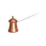 Ibric din cupru masiv pentru cafea turcească – forjat manual, cu capac