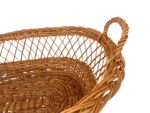 Coș oval din răchită cu mânere – încăpător, rezistent și ideal pentru plocon, colaci sau cadouri - imagine 2