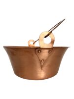 Ceaun Artizanal din Cupru cu Toartă –10 litri - imagine 4