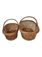 Set Doua Cosuri Oval cu decor, din Rachita - imagine 3